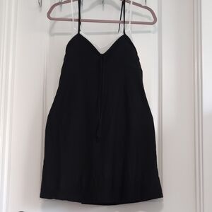 wild fable Black Slip Dress with White Trim